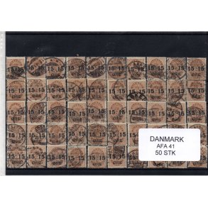Danmark - 50 stk  AFA 41 - Stemplet
