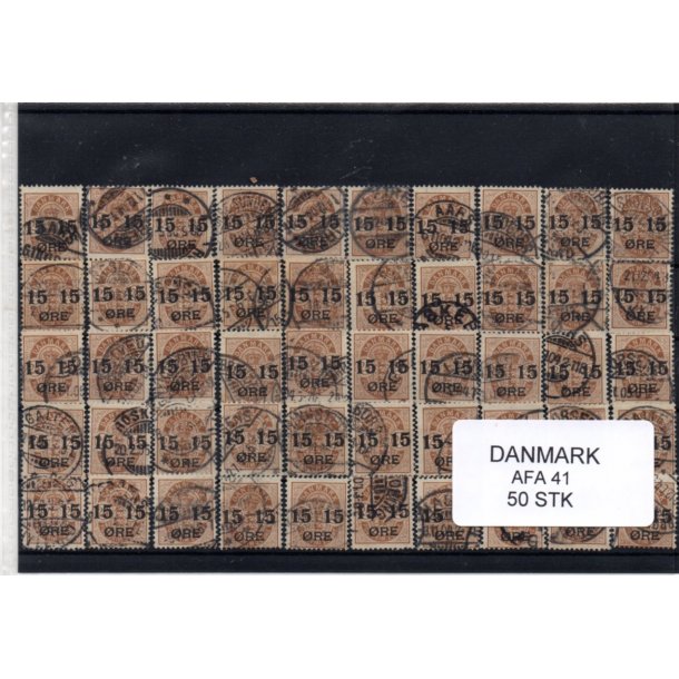Danmark - 50 stk  AFA 41 - Stemplet