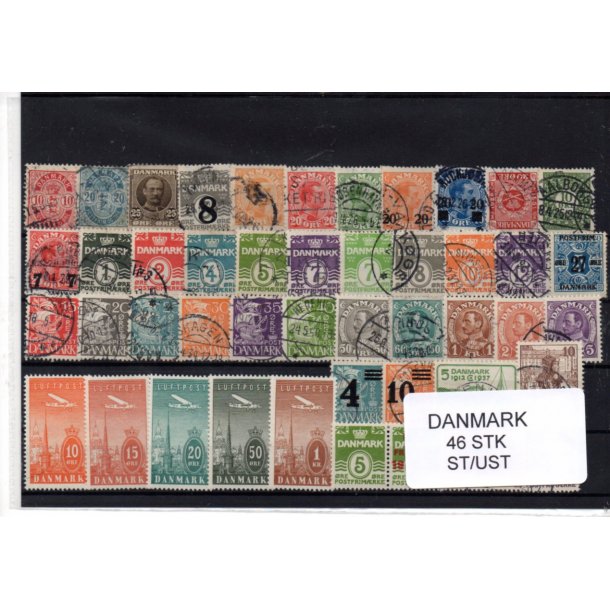 Danmark Samling - 46 Stk. Stemplet/Ustemplet