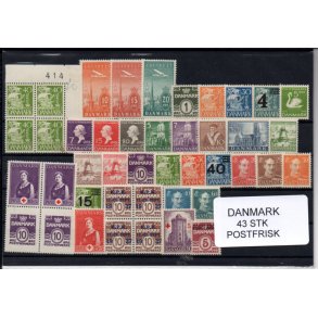 Danmark Samling - 43 Stk. Postfrisk