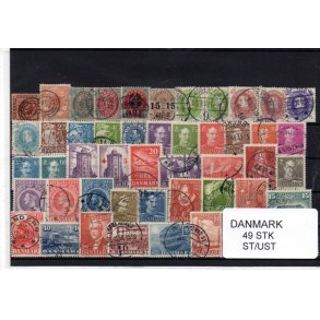 Danmark Samling - 49 Stk. Stemplet/Ustemplet
