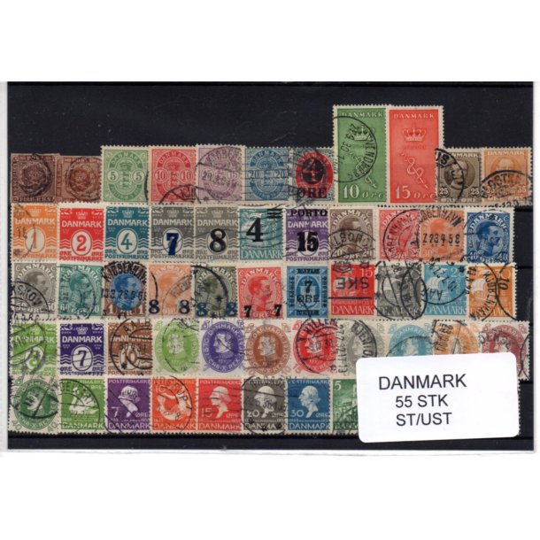 Danmark Samling - 55 Stk. Stemplet/Ustemplet