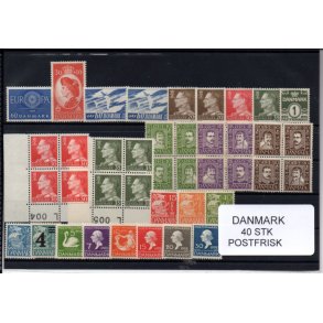 Danmark Samling - 40 Stk. Postfrisk