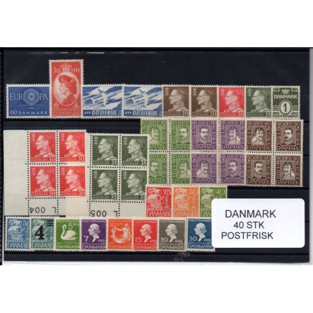 Danmark Samling - 40 Stk. Postfrisk