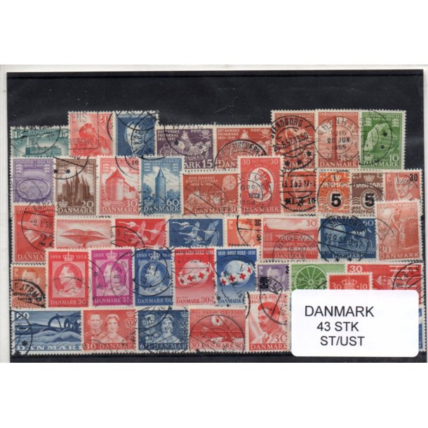 Danmark Samling - 43 Stk. Stemplet/Ustemplet