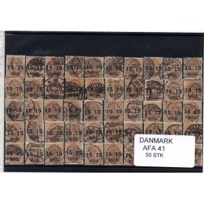 Danmark - 50 stk  AFA 41 - Stemplet