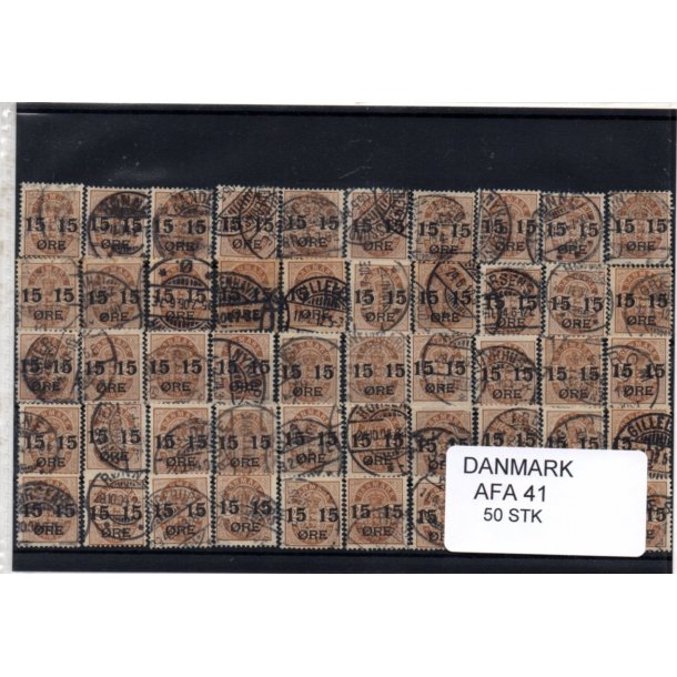 Danmark - 50 stk  AFA 41 - Stemplet