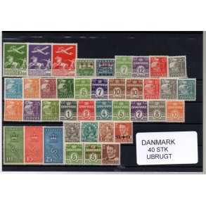 Danmark Samling - 40 Stk. Ubrugt