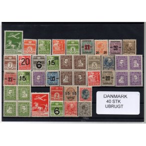 Danmark Samling - 40 Stk. Ubrugt
