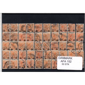 Danmark - 50 stk  AFA 152 - Stemplet