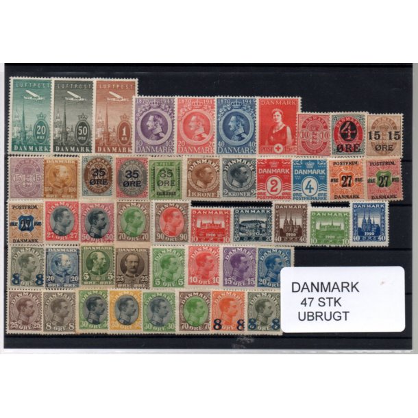 Danmark Samling - 47 Stk. Ubrugt