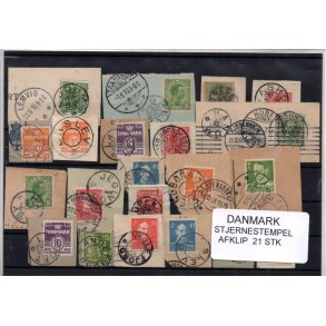 Stjernestempel Parti - 21 Stk. Afklip