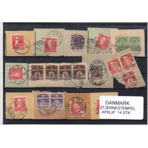 Stjernestempel Parti - 14 Stk. Afklip