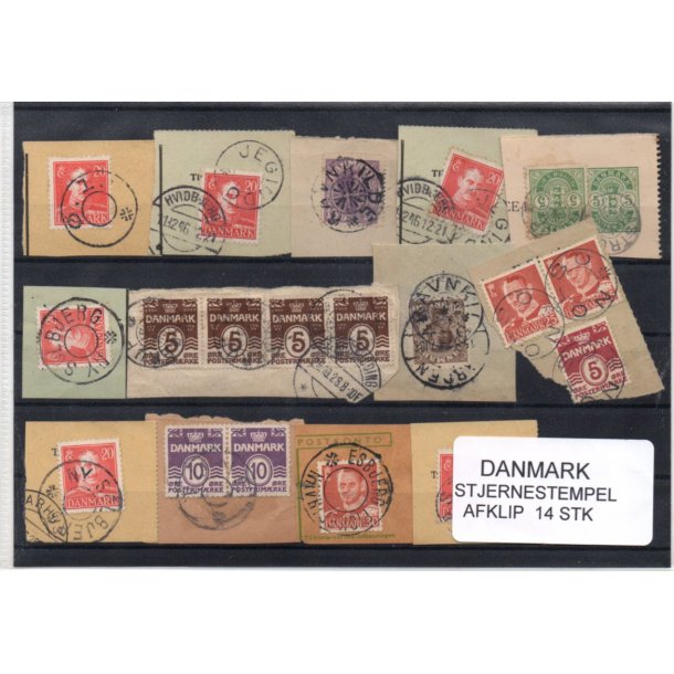 Stjernestempel Parti - 14 Stk. Afklip