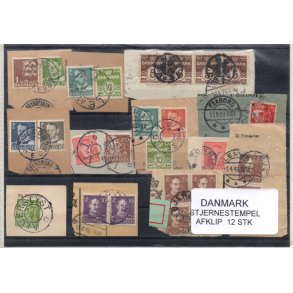 Stjernestempel Parti - 12 Stk. Afklip