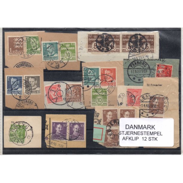 Stjernestempel Parti - 12 Stk. Afklip