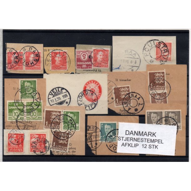 Stjernestempel Parti - 12 Stk. Afklip