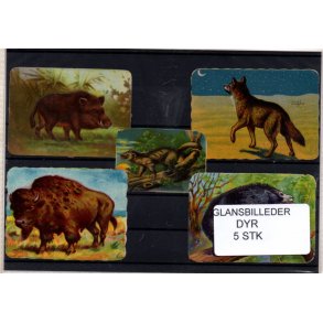 Glansbilleder - Dyr 5 Stk. 
