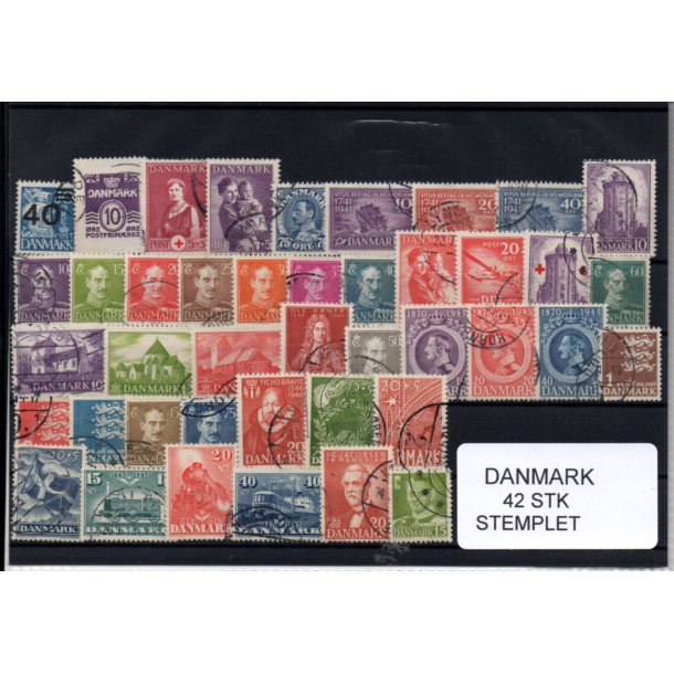 Danmark Samling - 42 Stk. Stemplet