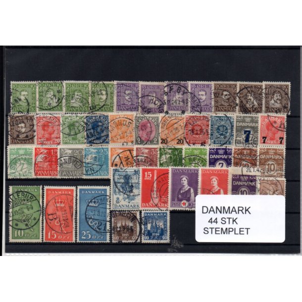Danmark Samling - 44 Stk. Stemplet