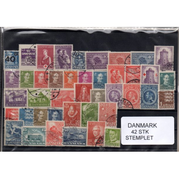 Danmark Samling - 42 Stk. Stemplet