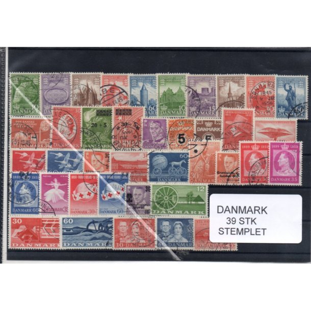 Danmark Samling - 39 Stk. Stemplet