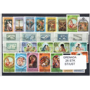 Grenada Samling - 26 Stk. Stemplet/Ustemplet