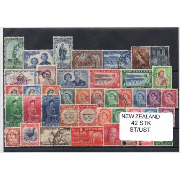New Zealand Samling - 42 Stk. Stemplet/ Ustemplet