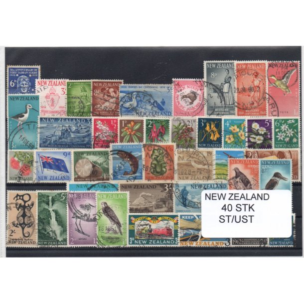 New Zealand Samling - 40 Stk. Stemplet/ Ustemplet