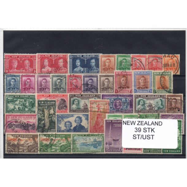 New Zealand Samling - 39 Stk. Stemplet/ Ustemplet