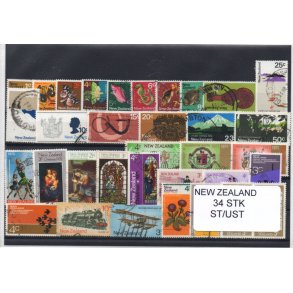 New Zealand Samling - 34 Stk. Stemplet/ Ustemplet
