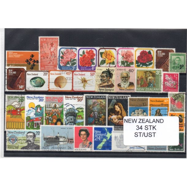 New Zealand Samling - 34 Stk. Stemplet/ Ustemplet