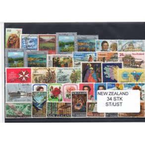 New Zealand Samling - 34 Stk. Stemplet/ Ustemplet