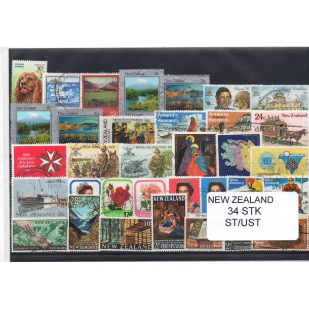 New Zealand Samling - 34 Stk. Stemplet/ Ustemplet