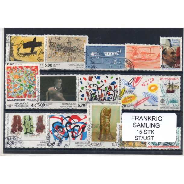 Frankrig Samling - 15 Stk. Ubrugt