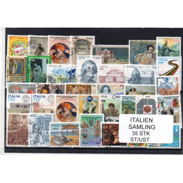 Italien Samling - 35 Stk. Stemplet/Ustemplet