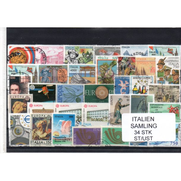Italien Samling - 34 Stk. Stemplet/Ustemplet