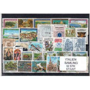 Italien Samling - 32 Stk. Stemplet/Ustemplet