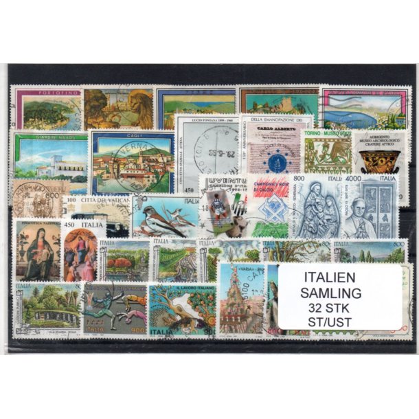 Italien Samling - 32 Stk. Stemplet/Ustemplet