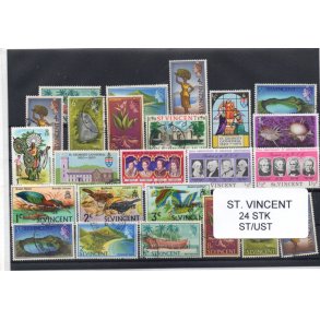 St. Vincent Samling - 24 Stk. Stemplet/Ustemplet