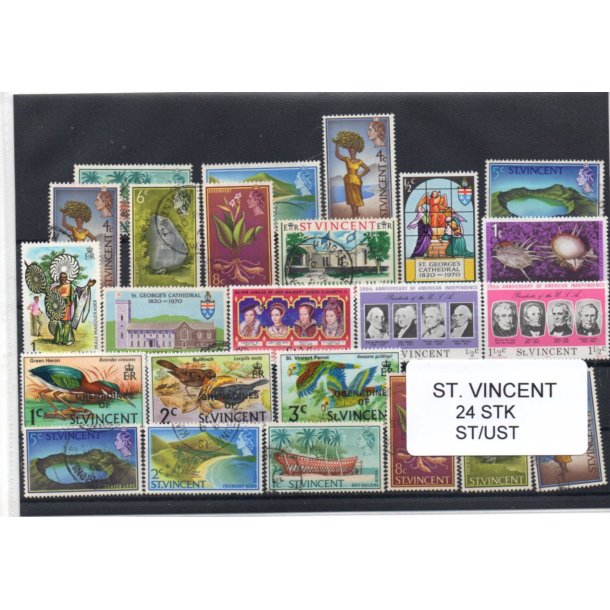 St. Vincent Samling - 24 Stk. Stemplet/Ustemplet
