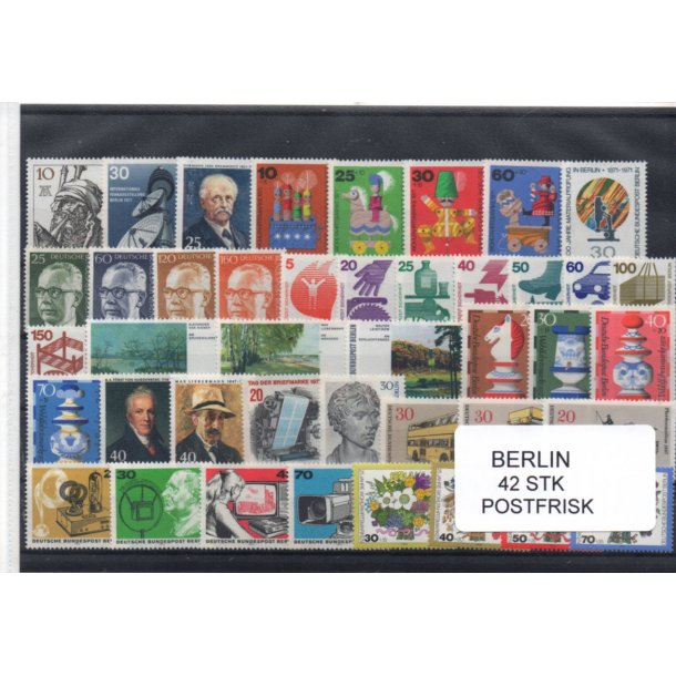 Berlin Samling - 42 Stk. Forskellige Postfrisk