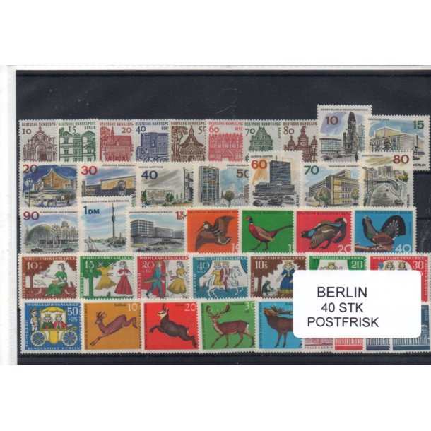 Berlin Samling - 40 Stk. Forskellige Postfrisk