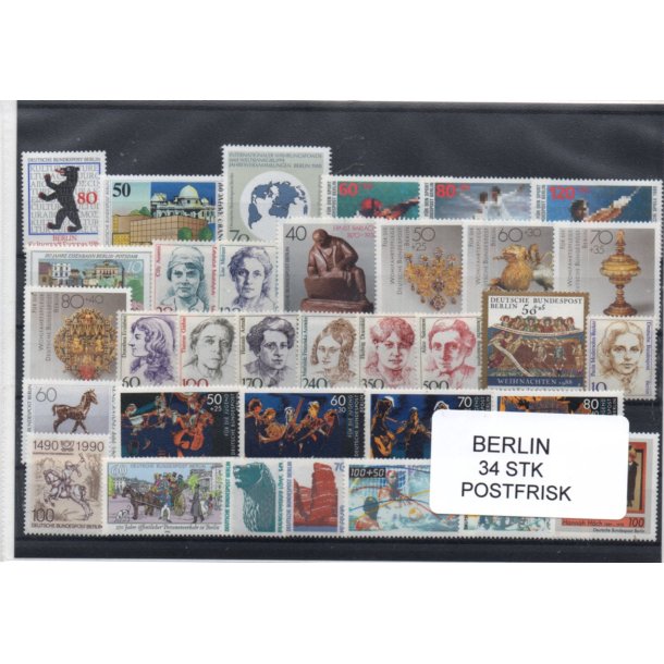 Berlin Samling - 34 Stk. Forskellige Postfrisk