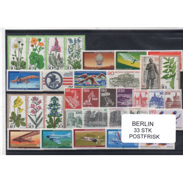 Berlin Samling - 33 Stk. Forskellige Postfrisk
