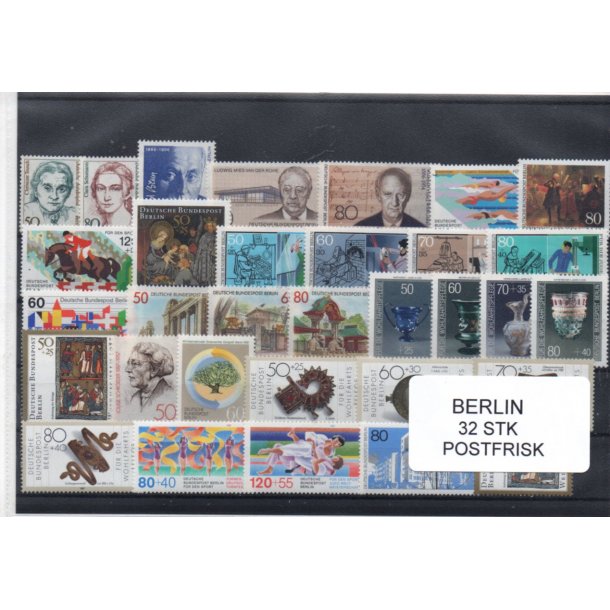 Berlin Samling - 32 Stk. Forskellige Postfrisk