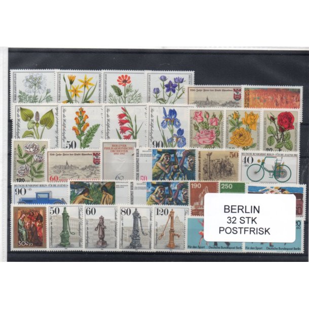 Berlin Samling - 32 Stk. Forskellige Postfrisk