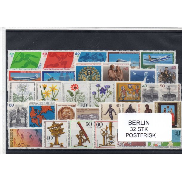 Berlin Samling - 32 Stk. Forskellige Postfrisk