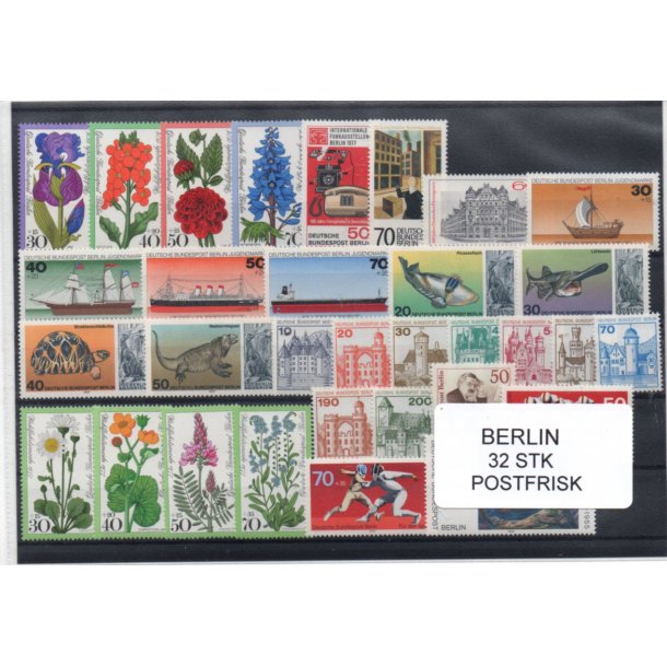 Berlin Samling - 32 Stk. Forskellige Postfrisk