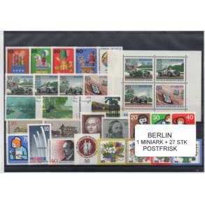 Berlin Samling - 1 Miniark + 27 Stk. Forskellige Postfrisk